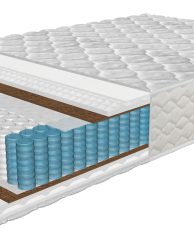 140x200 cm LUXURY DREAM POCKET COCO Sarullēts "pocket" Atsperu Matracis, augstums 28 cm ar kokosu