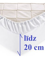 Kokvilnas palags ar gumiju matracim 80x200 cm, augstums līdz 20 cm