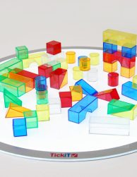 Montessori caurspīdīgu moduļu bloku komplekts (50 gab.)