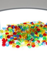 Montessori caurspīdīgu bloku komplekts motorikas attīstībai (500 gab.)
