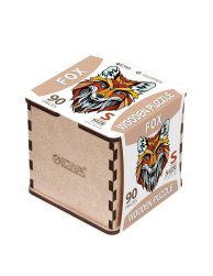 Koka neparastā puzle - sienas dekors LAPSA S "FOX S" (90 detaļas) koka kastītē