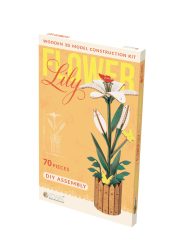 IR UZ VIETAS! Koka puzle konstruktors LILIJA "LILY" (70 detaļas) galda dekors