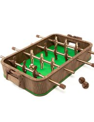 Koka galda spēle - puzle konstuktors GALDA FUTBOLS "TABLE FOOTBALL" (112 detaļas)