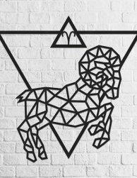 Koka sienas dekors - puzle ZODIAKS "Auns" / "Zodiac: AIES" (263 detaļas)