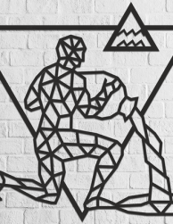 Koka sienas dekors - puzle ZODIAKS "Ūdensvīrs" / "Zodiac: Aquarius" (282 detaļas)