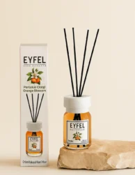 Ir uz vietas! Oriģināls EYFEL "Reed Diffuser Orange blossom / Apelsīnu zieds" telpu smaržas difuzors 120 ml, mājas aromāts ar kociņiem, gaisa atsvaidzinātājs, telpu smaržas, aromaterapija