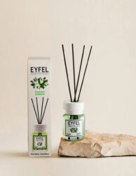 Ir uz vietas! Oriģināls EYFEL "Reed Diffuser Jasmine / Jasmīns" telpu smaržas difuzors 120 ml, mājas aromāts ar kociņiem, gaisa atsvaidzinātājs, telpu smaržas, aromaterapija